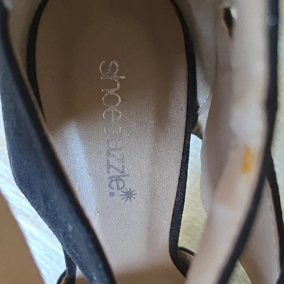 Shoe Dazzle Black Lace-Up Heels - Picture 6 of 8